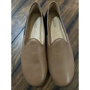 CHARIX Camel Back Slip On Leather Flat Shoes Size EU 43 US W-11 Tan & Black